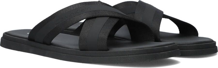 Calvin Klein Webbing Cross Sandal Sandalen Heren Zwart