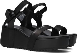 Calvin Klein Wedge Block Sandalen Dames Zwart