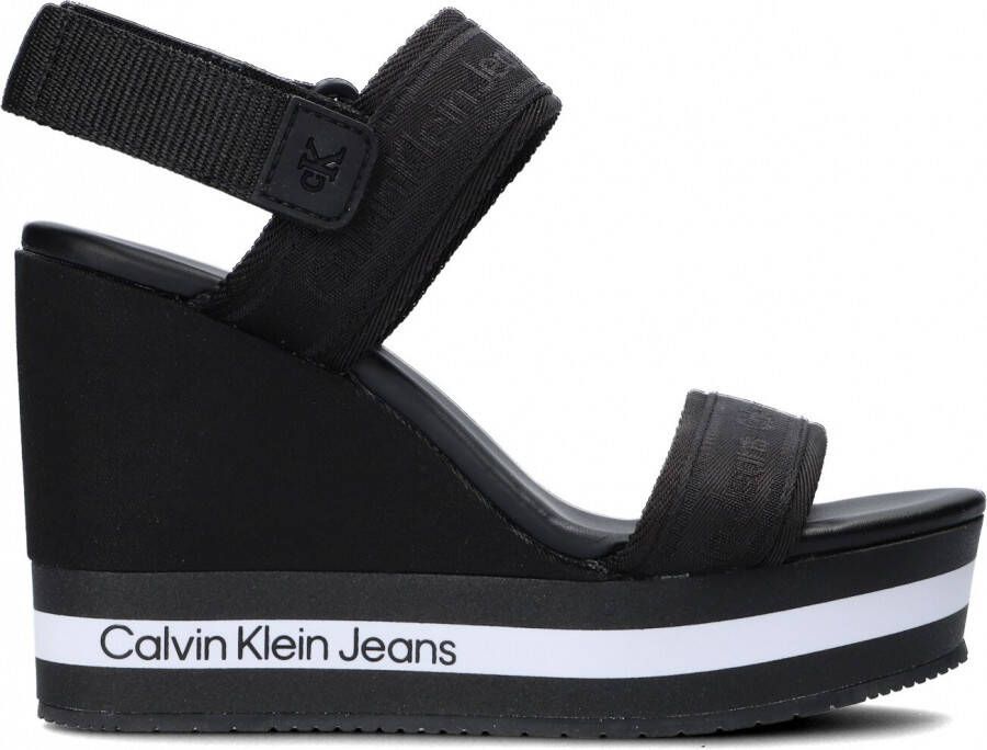 Calvin Klein NU 21% KORTING Sleehaksandaaltjes NATALIA 1D met logo opschrift op de loopzool