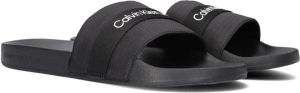 Calvin Klein Slide Webbing Slippers Heren Zwart
