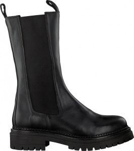 Cashott Vrouwen Leren Chelsea boots Laarzen Damesschoenen 24204 Zwart