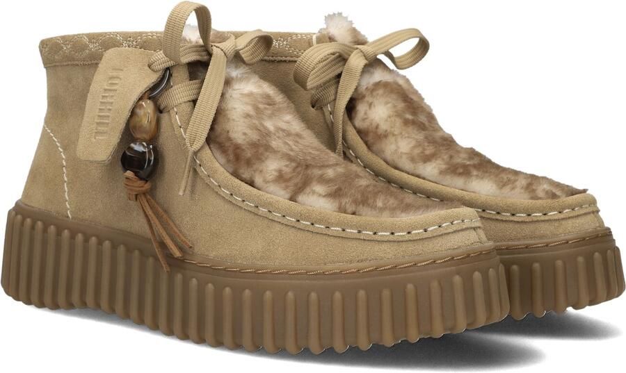 CLARKS ORIGINALS Beige Clarks Veterschoenen Torhill Moss Dames