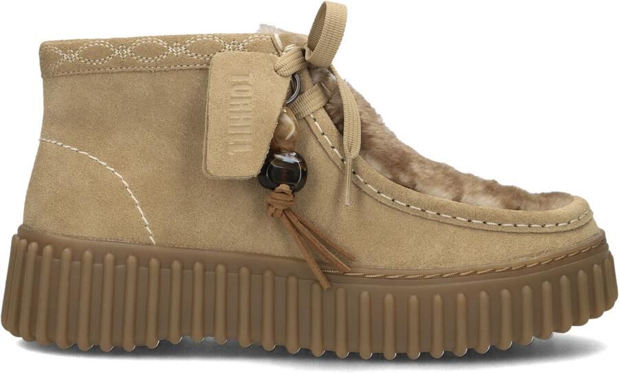 CLARKS ORIGINALS Beige Clarks Veterschoenen Torhill Moss Dames - Foto 3