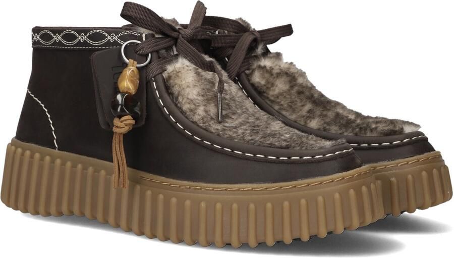 CLARKS ORIGINALS Bruine Clarks Veterschoenen Torhill Moss Dames