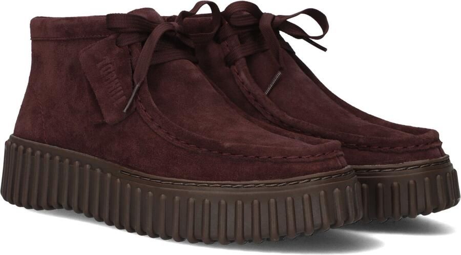 CLARKS ORIGINALS Rode Clarks Veterschoenen Torhill Moss Dames