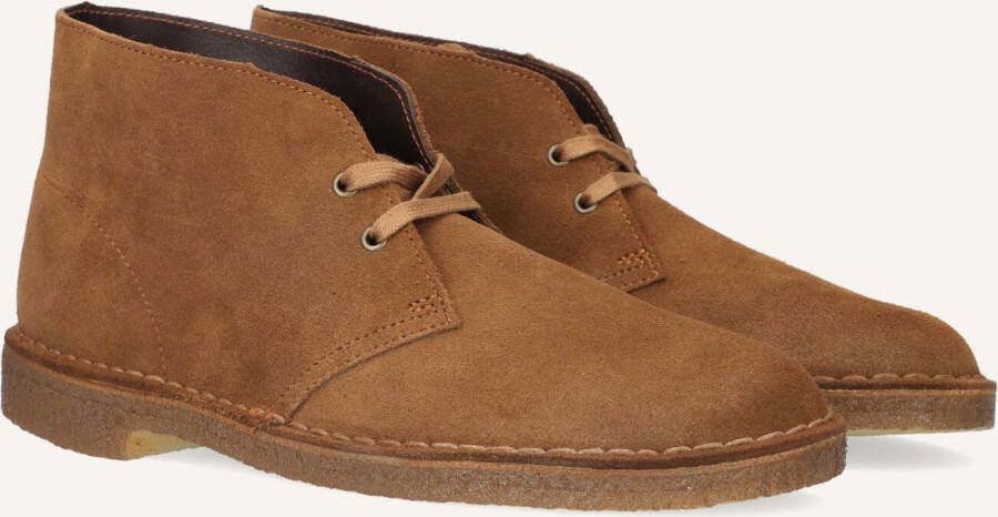 CLARKS ORIGINALS Clarks Boots Heren Desert Boot Heren Maat: 42 Materiaal: Suède Kleur: Cognac