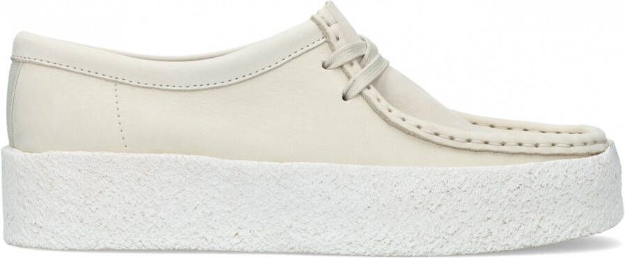 Clarks Witte Wallabee Cup Moccasin Lifestyle Schoen White Dames