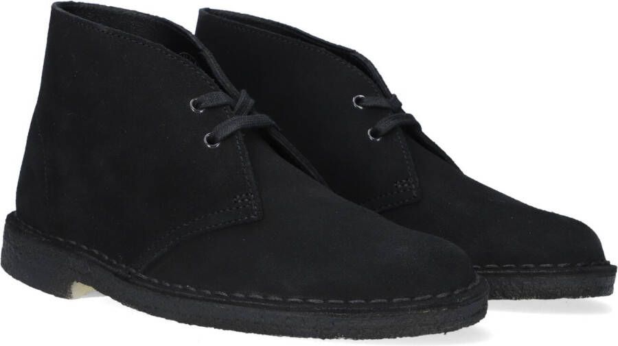 CLARKS ORIGINALS Zwarte Clarks Veterschoenen Desert Boot Dames