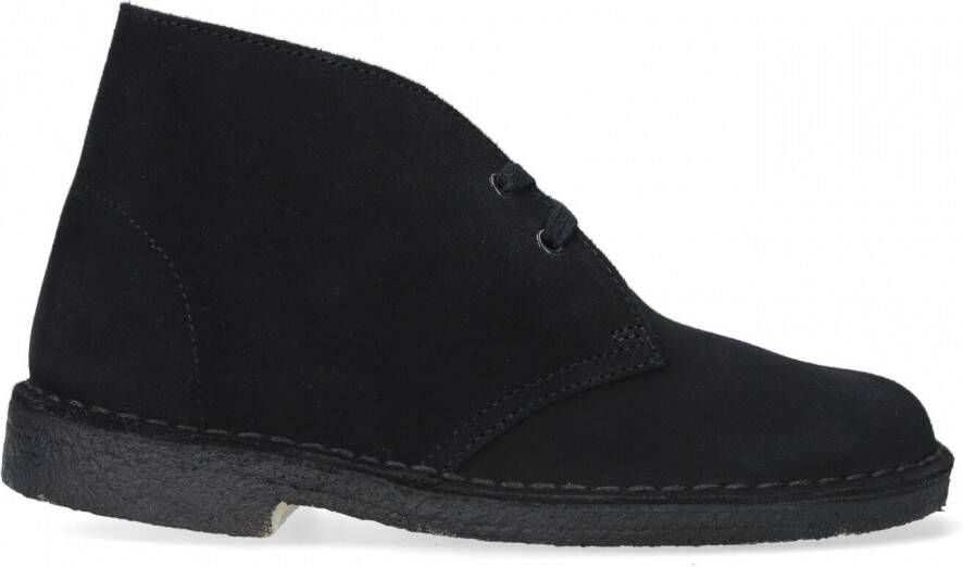 CLARKS ORIGINALS Zwarte Clarks Veterschoenen Desert Boot Dames