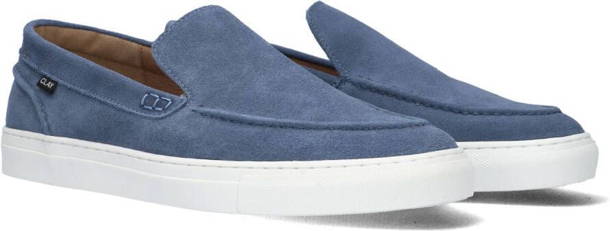 CLAY Instappers Heren Shn2311 Maat: 44 Materiaal: Suède Kleur: Blauw