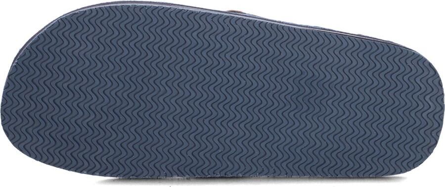 Clay Blauwe Leren Heren Slippers - Foto 2