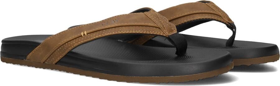 CLAY Slippers Heren 003 Maat: 48 Materiaal: Leatherlook Kleur: Cognac - Foto 3