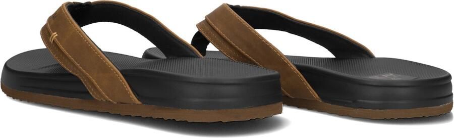 CLAY Slippers Heren 003 Maat: 48 Materiaal: Leatherlook Kleur: Cognac - Foto 4