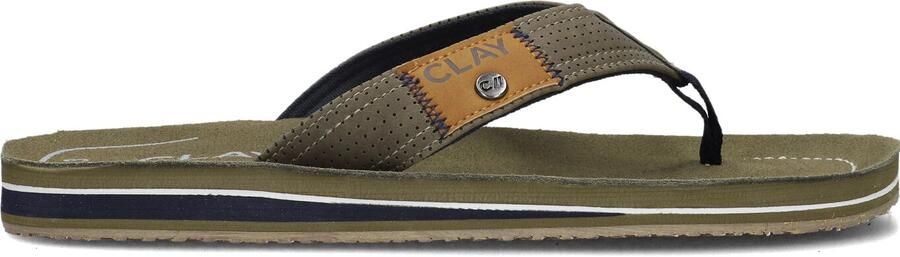 Clay Groene Leren Look Slippers - Foto 4