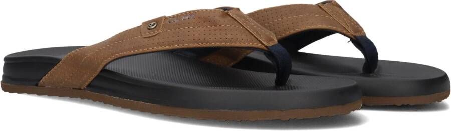 CLAY Slippers Heren 004 Maat: 46 Materiaal: Leatherlook Kleur: Cognac