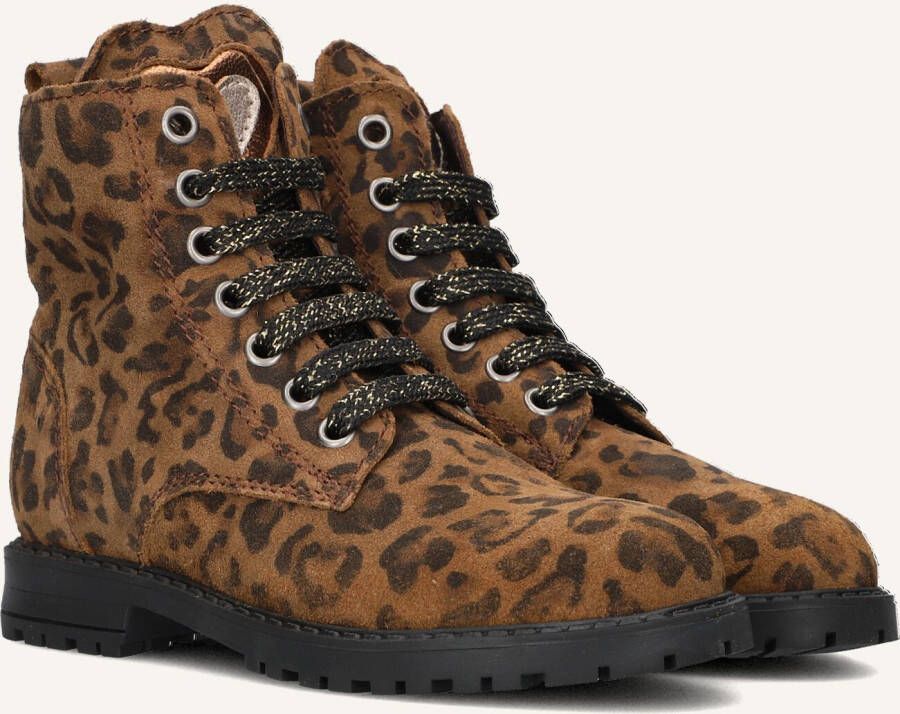 Clic! 20210 Veterboots Laarzen Met Veters Meisjes Kids Beige