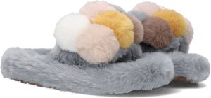 Colors of California Pom Pantoffels Sloffen Meisjes Grijs