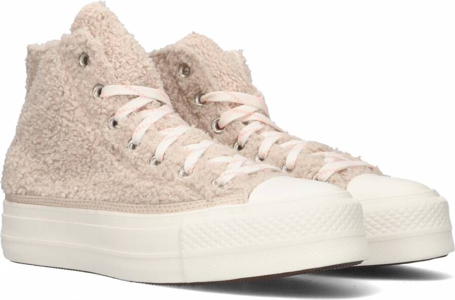 Converse Beige Chuck Taylor All Star Lift Hi Hoge Sneaker