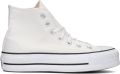 Converse Chuck Taylor All Star Platform High Leather Dames Schoenen White Textil Foot Locker - Wit