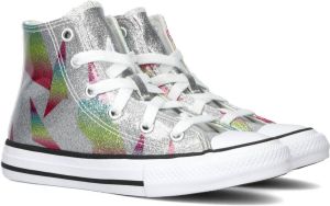 Converse Zilveren Hoge Sneaker Chuck Taylor All Star Prism Glitter