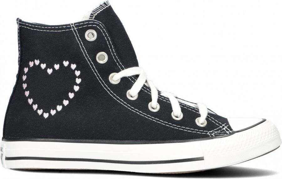Converse chuck taylor all star embroidered hearts a01602c Zwart Dames