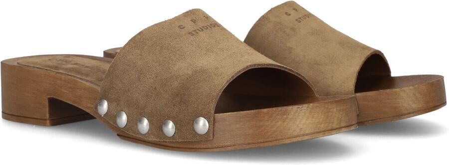 COPENHAGEN STUDIOS Slippers Dames Cph798 Maat: 39 Materiaal: Suède Kleur: Camel