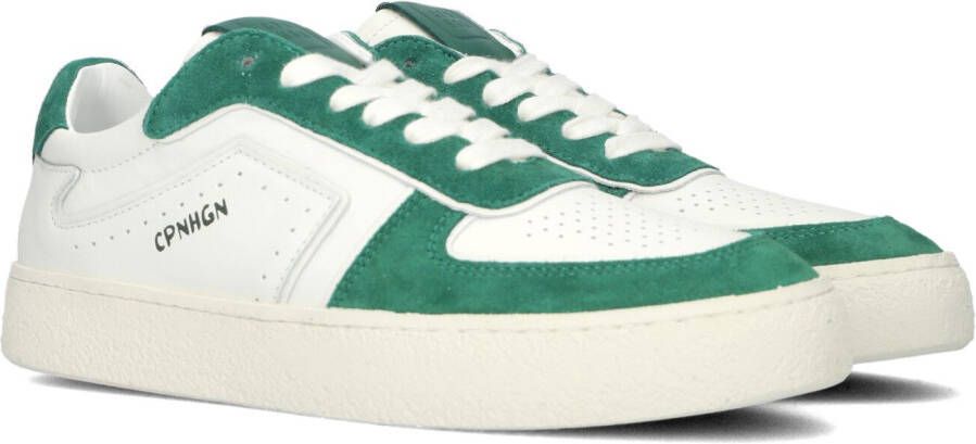 Copenhagen Studios Wit Groen Leren Dames Sneakers White Dames