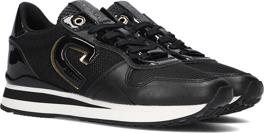 Cruyff Parkrunner Lux Black Gold Zwart Leer Lage sneakers Dames