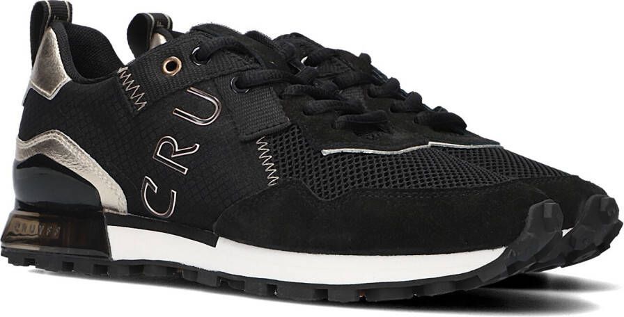 Cruyff Superbia Black Gold Zwart Suede Lage sneakers Dames