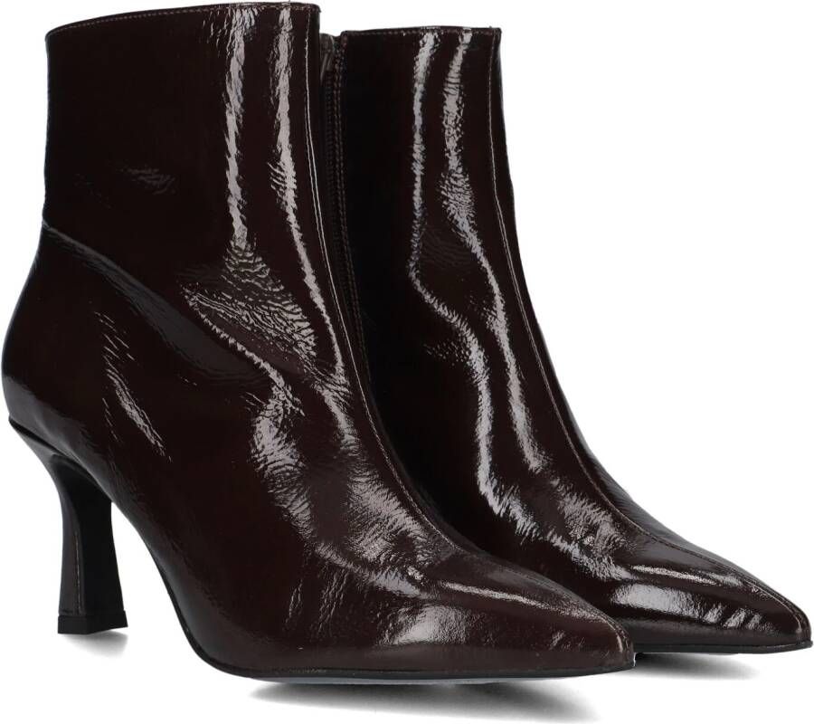CTWLK Victoria Enkellaarsjes Enkelboots met rits Dames Bruin