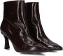 CTWLK Victoria Enkellaarsjes Enkelboots met rits Dames Bruin - Thumbnail 1