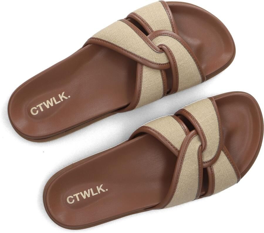 CTWLK Gabon Slippers Dames Beige - Foto 2