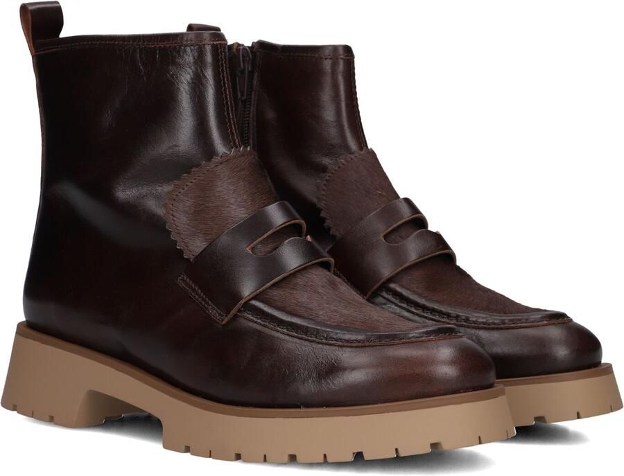 CTWLK Ertaki Enkellaarsjes Enkelboots met rits Dames Bruin