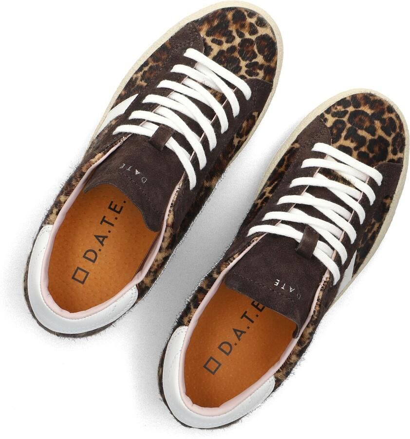 D.A.T.E Lage Sneakers Dames Hill Low Ponyhair Bruin - Foto 3