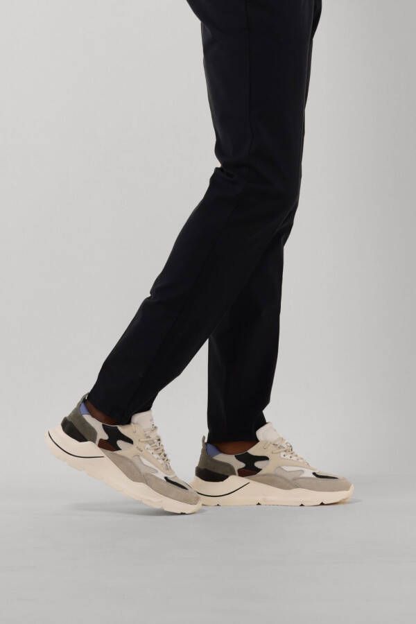 D.a.t.e. Grijze Sneakers met Details van Ivoor en Zwart Leer Gray Heren - Foto 1