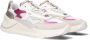 D.a.t.e. Witte Sneakers met Glanzend Fuchsia en Ivoor Leren Details White Dames - Thumbnail 1