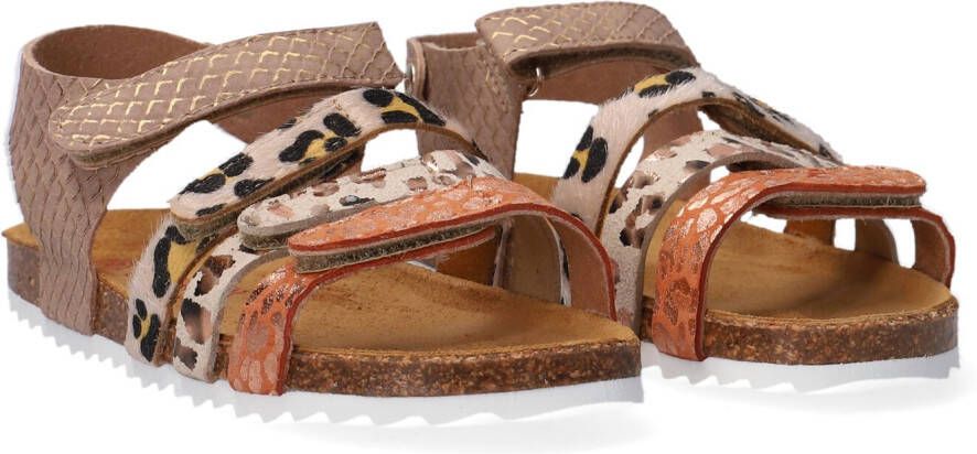 Develab 48304 leren sandalen met dierenprint goud multi Meisjes Leer Dierenprint 35