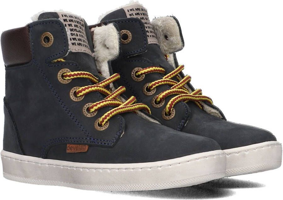 Develab Jongens Enkellaarsjes in Nubuck (Blauw)