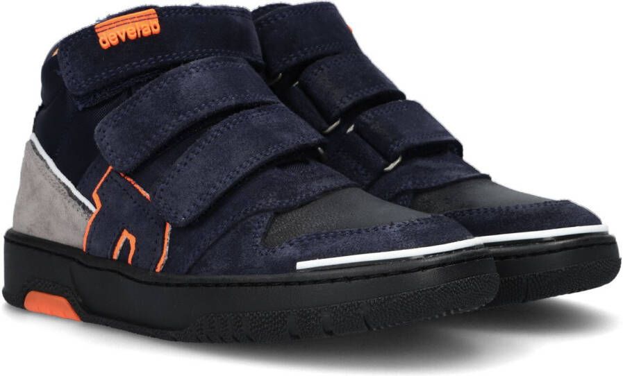 Develab 44307 Lage sneakers Leren Sneaker Jongens Kids Donkerblauw