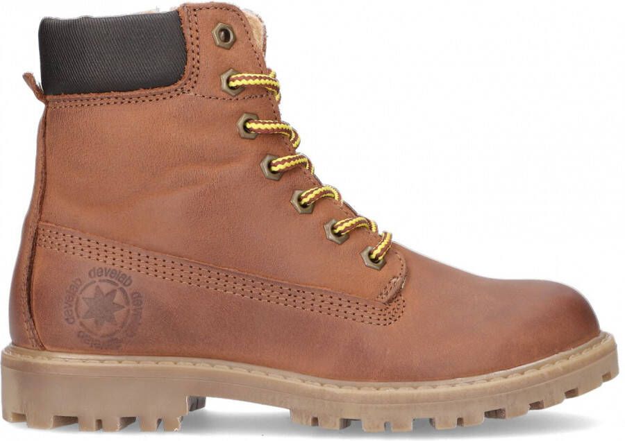 Develab 41073 Veterboots Laarzen Met Veters Jongens Cognac