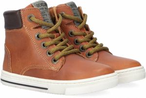 Develab 41901 Hoge sneakers Leren Sneaker Jongens Cognac