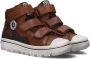 Develab 44303 Hoge sneakers Leren Sneaker Jongens Kids Cognac - Thumbnail 1