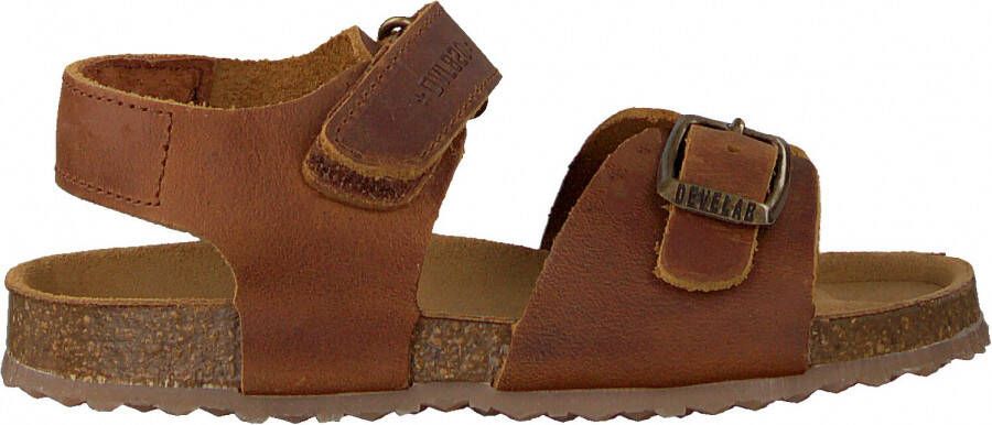 Develab 48195 leren sandalen cognac Bruin Jongens Leer Effen 21