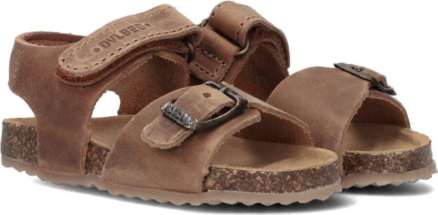 Develab 48195 leren sandalen cognac Bruin Leer Effen 26