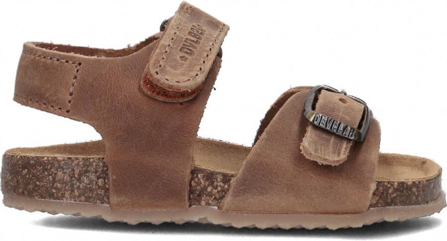 Develab 48195 leren sandalen cognac Bruin Leer Effen 26