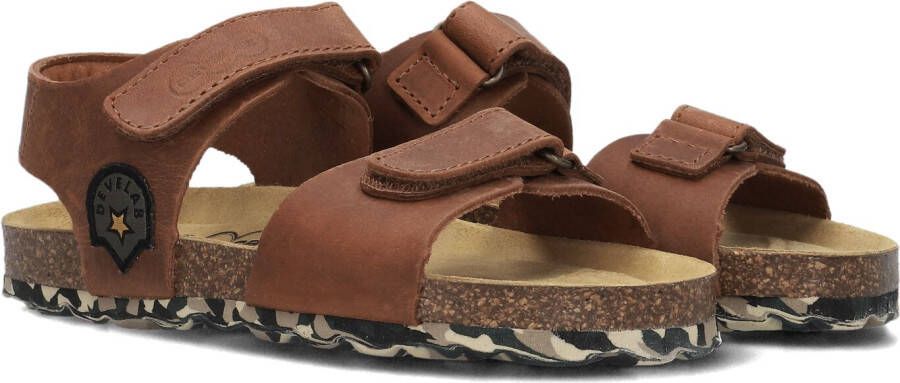 Develab 48319 leren sandalen cognac Bruin Jongens Leer Effen 25