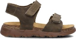 Develab leren sandalen kaki Groen Jongens Leer Effen