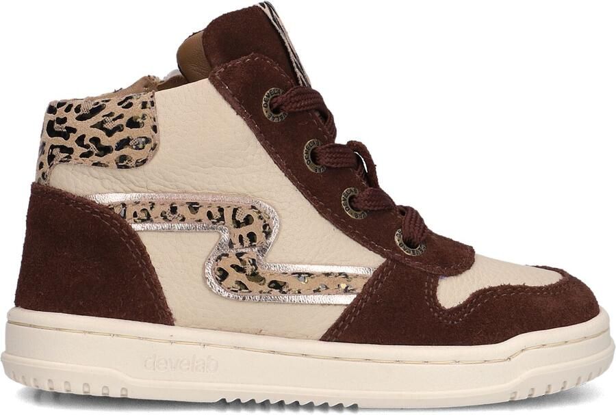Develab 44406 Sneakers Meisjes Leren Sneaker Bruin - Foto 3