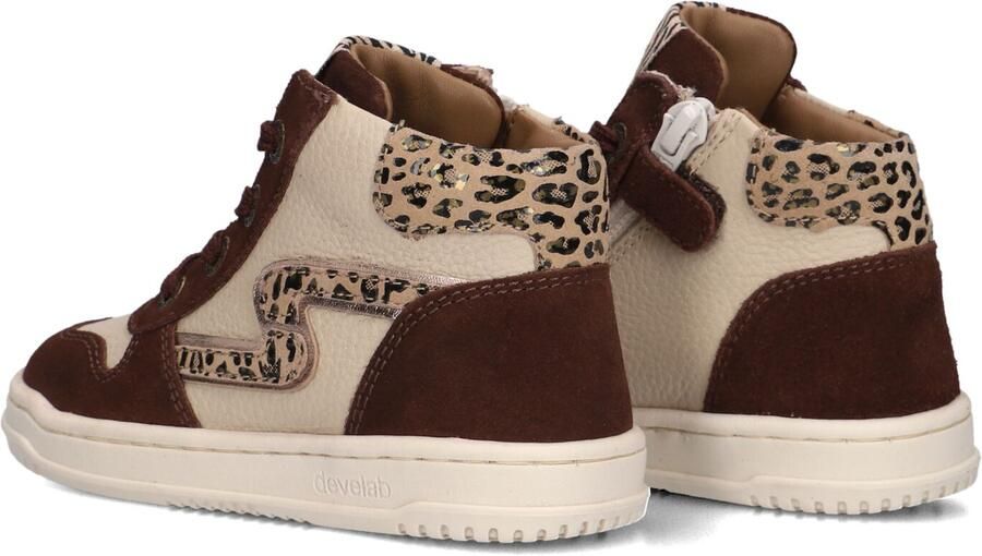 Develab 44406 Sneakers Meisjes Leren Sneaker Bruin - Foto 4