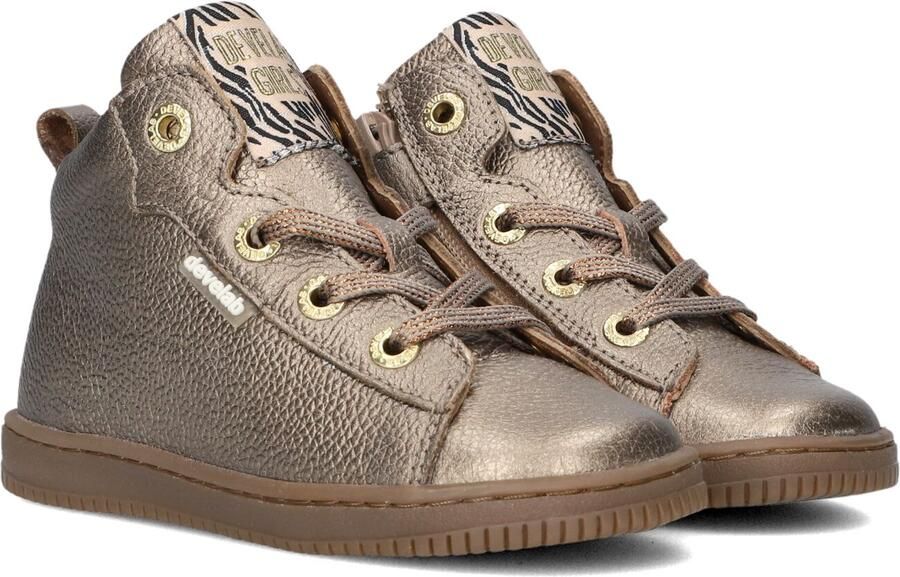 Develab 44350 Sneakers Unisex Leren Sneaker Goud - Foto 2